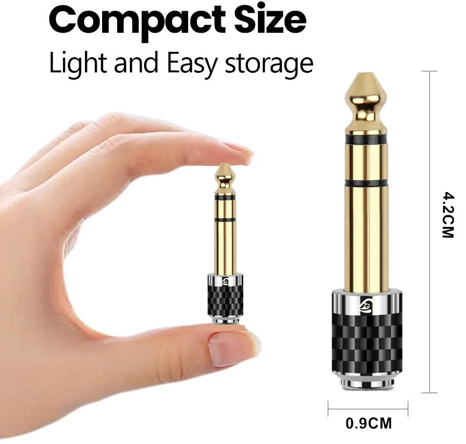 Złącze 6.35mm do 3.5mm wzmacniacz słuchawkowy Adapter Audio mikrofonu AUX 6.3 3.5mm konwerter