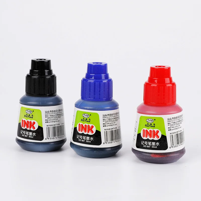 New Arrival 50ml Permanent Instantly Dry Graffiti Black Blue Red Oil Marker Pen Refill Ink for Marker Pens