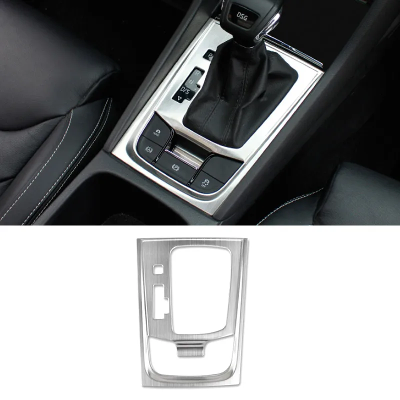 Vtear for Skoda Kodiaq car center console cover decoration Gear storage panel trim AC frame mouldings styling accessories auto