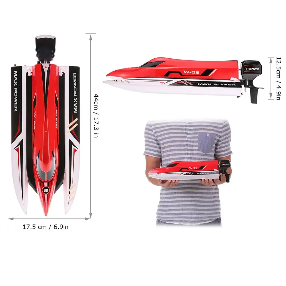 2021New WL915 Rc Boat 2.4G Remote Control Speedboat Rechargeable Waterproof Cover Design Anti-collision Protection Rc Boat