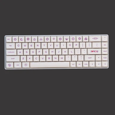 137 keys/set Violet on Cream VoC Key cap for MX switch mechanical keyboard PBT dye sublimation keycaps XDA profile 1.5mm