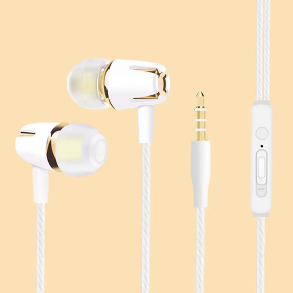 YM108 HIFI Wired Earbuds Universal Wire Control Heavy Bass 3.5mm Ergonomic In-ear 4D Stereo Good Sound Quality Earphones