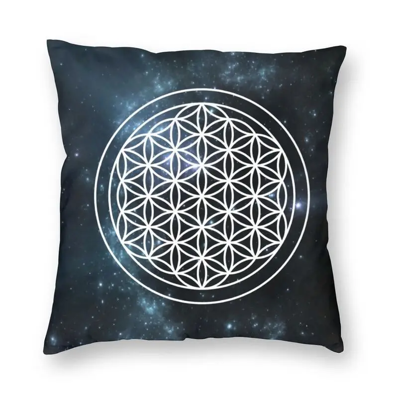 

Flower Of Life Throw Pillow Case Decoration Spiritual Meditation Sacred Geometry Cushion Cover 40x40 Pillowcover for Living Room