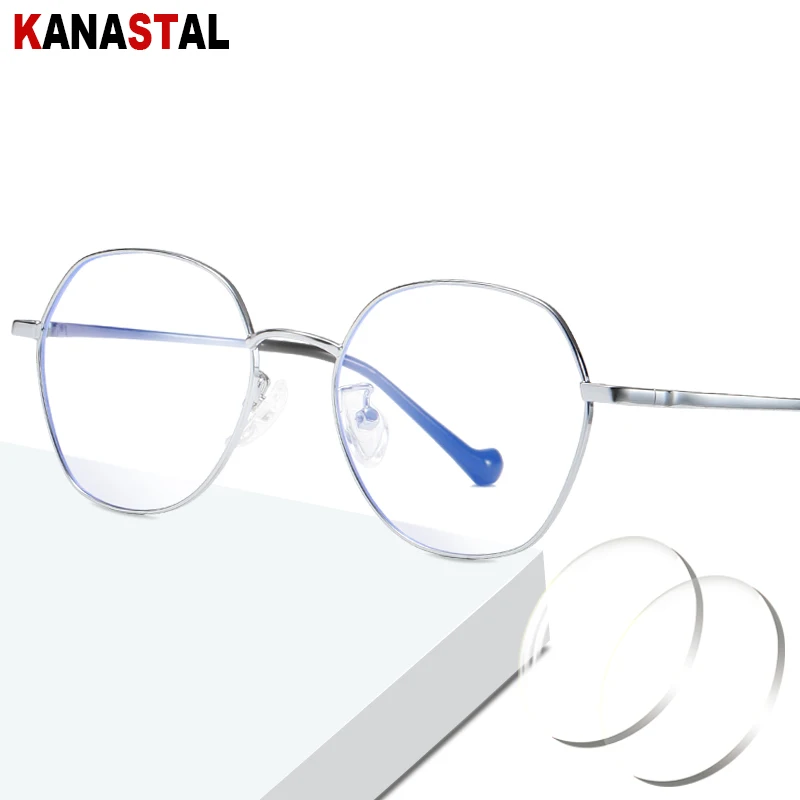 Women Anti Blue Light Blocking Glasses Retro Metal Oval Frame Men Prescription Optical Conputer Glasses Hyperopia Myopia Eyewear