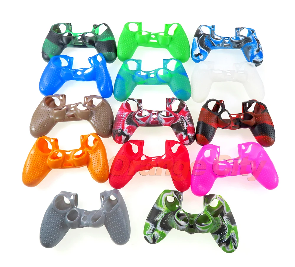 1pc Anti-slip Silicone Cover Skin Case for Sony Play Station 4 PS4 Pro Slim Controller wireless Game accessories