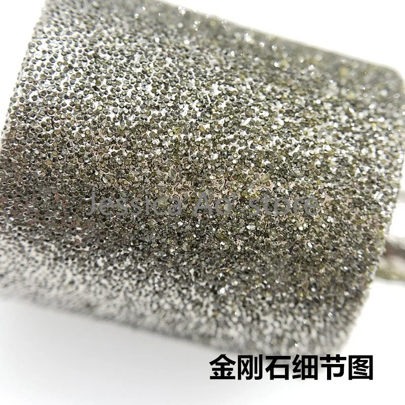 2-10 pz 5-30mm 60 grana sabbia grossa diamante testa di macinazione utensile elettrico punte di levigatura taglierine di granito cilindriche strumento di intaglio della pietra