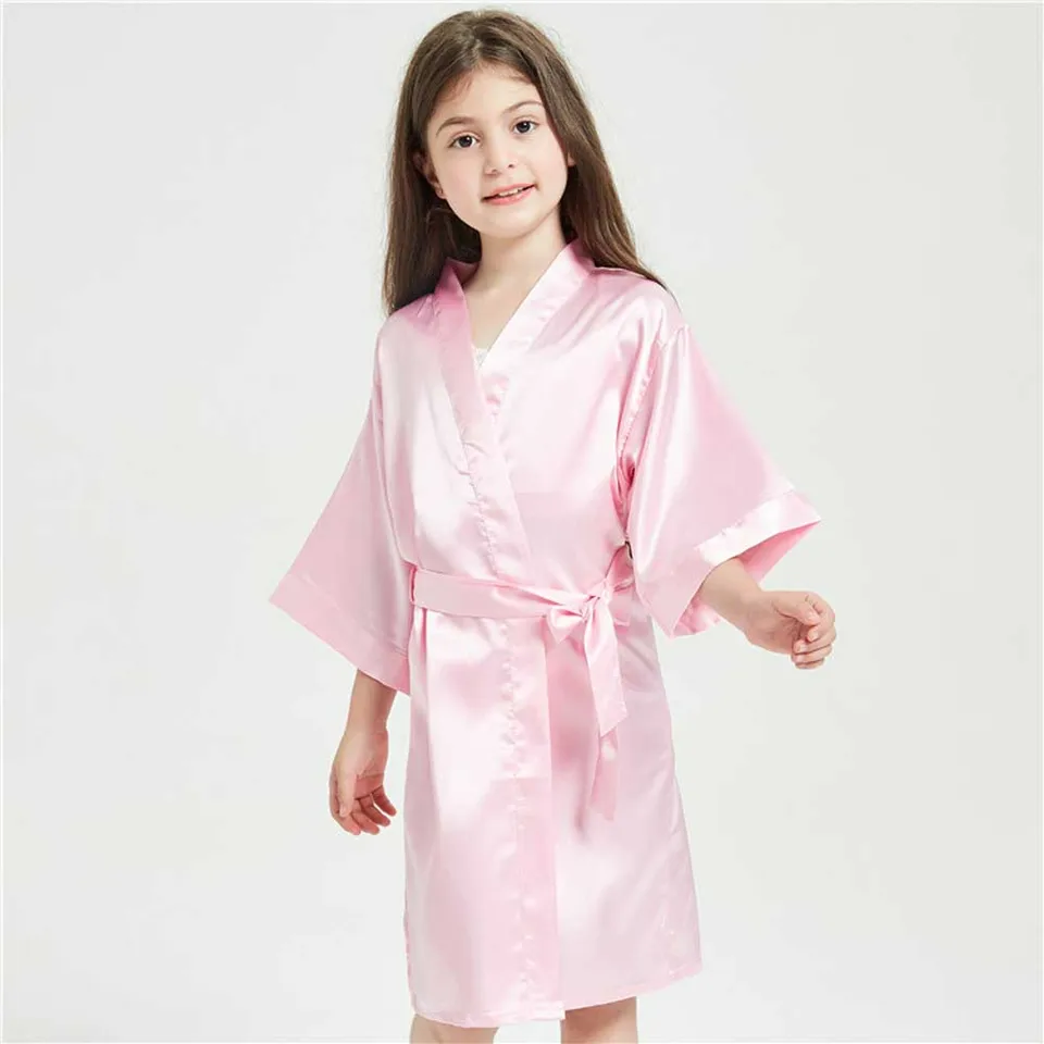 childrens silk dressing gown Amazon.com: CuteOn Kids Girl's Satin Silky Kimono Robe for Spa Wedding Birthday Party Gifts Black Size 2-3 Years: Clothing, Shoes & Jewelry
