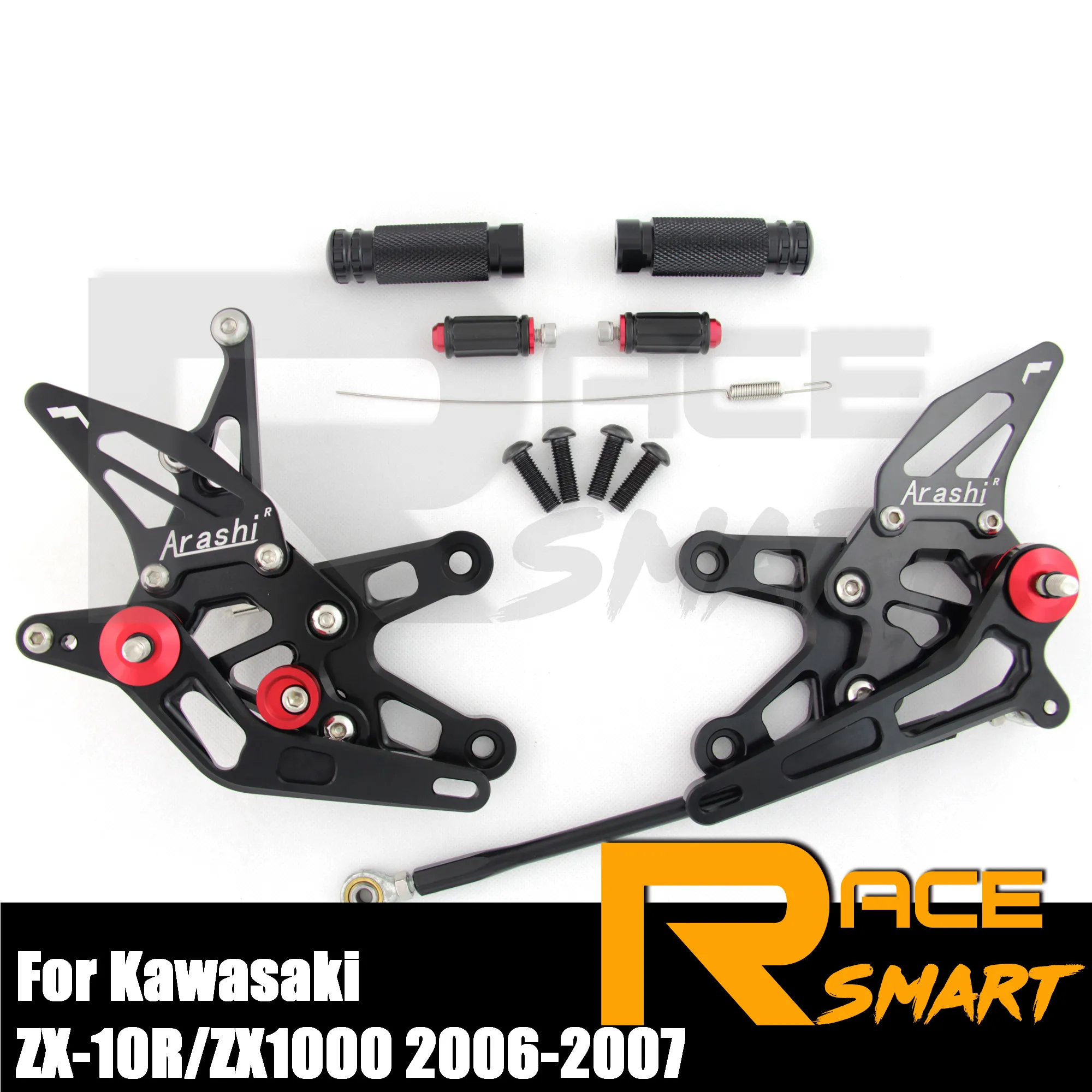 

Adjustable Rearset For KAWASAKI ZX-10R ZX1000 2006 2007 Motorcycle CNC Rear Set Footrests Foot Rest Pegs ZX10R ZX-1000 06 07 Hot