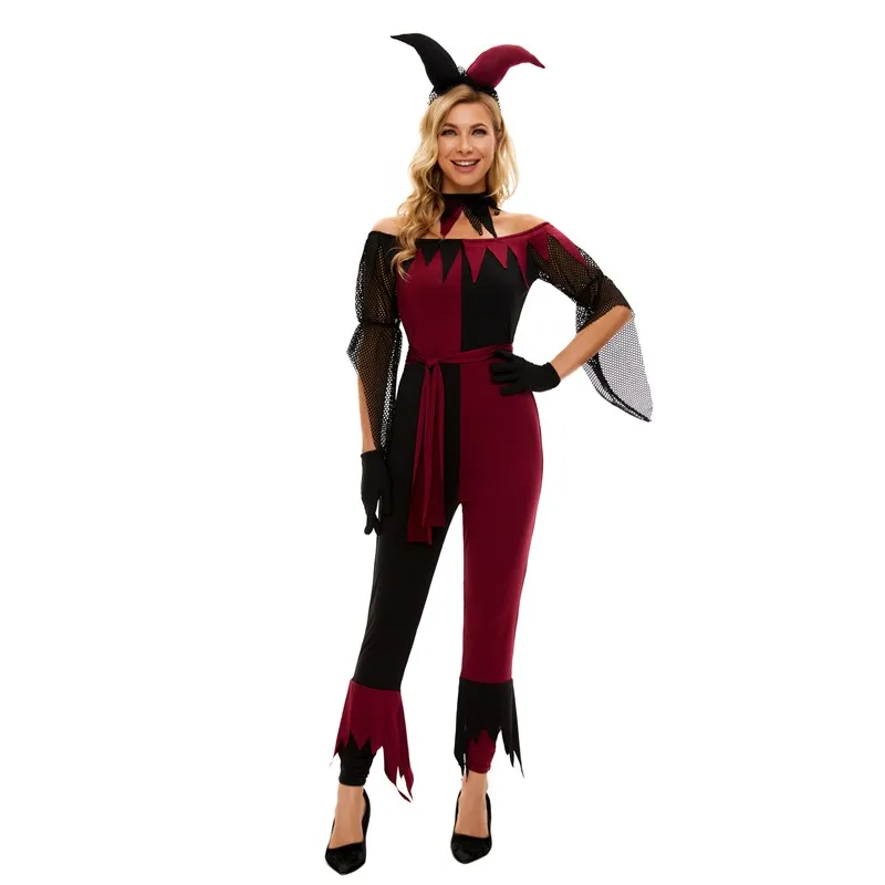 

Halloween Sexy Fashion Naughty Circus Clown Funny Costume Purim Carnival Party Joker Cosplay Dress