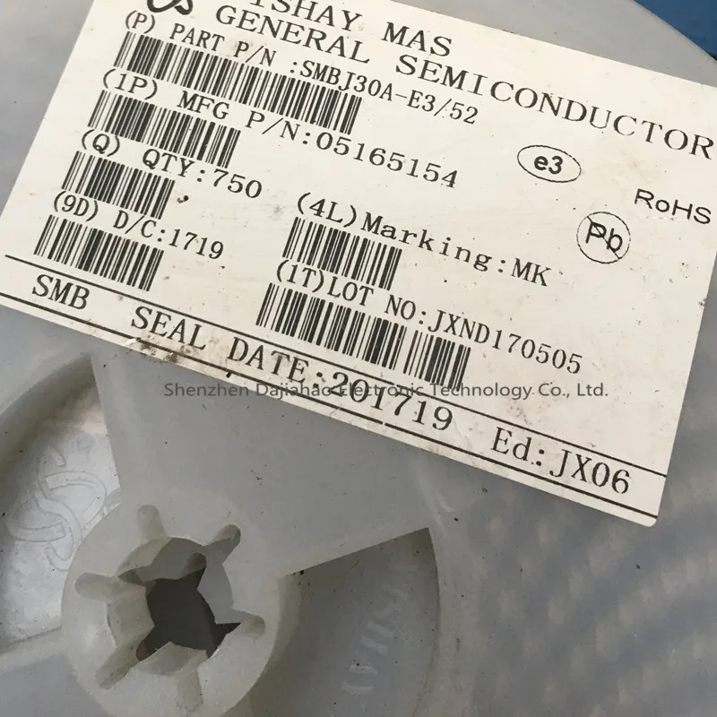 20 pçs/lote SMBJ30A impressão: MK unidirecional transiente supressão diodo patch DO-214AA 30V TVS tela