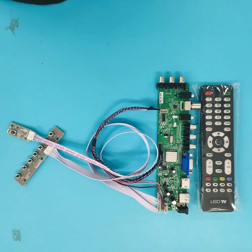 

Комплект для N140BGE-L24/N140BGE-L32 ТВ LVDS USB AV VGA LED HDMI цифровой WLED 1366X768 DVB-T плата дистанционного управления сигналом 14 "40pin