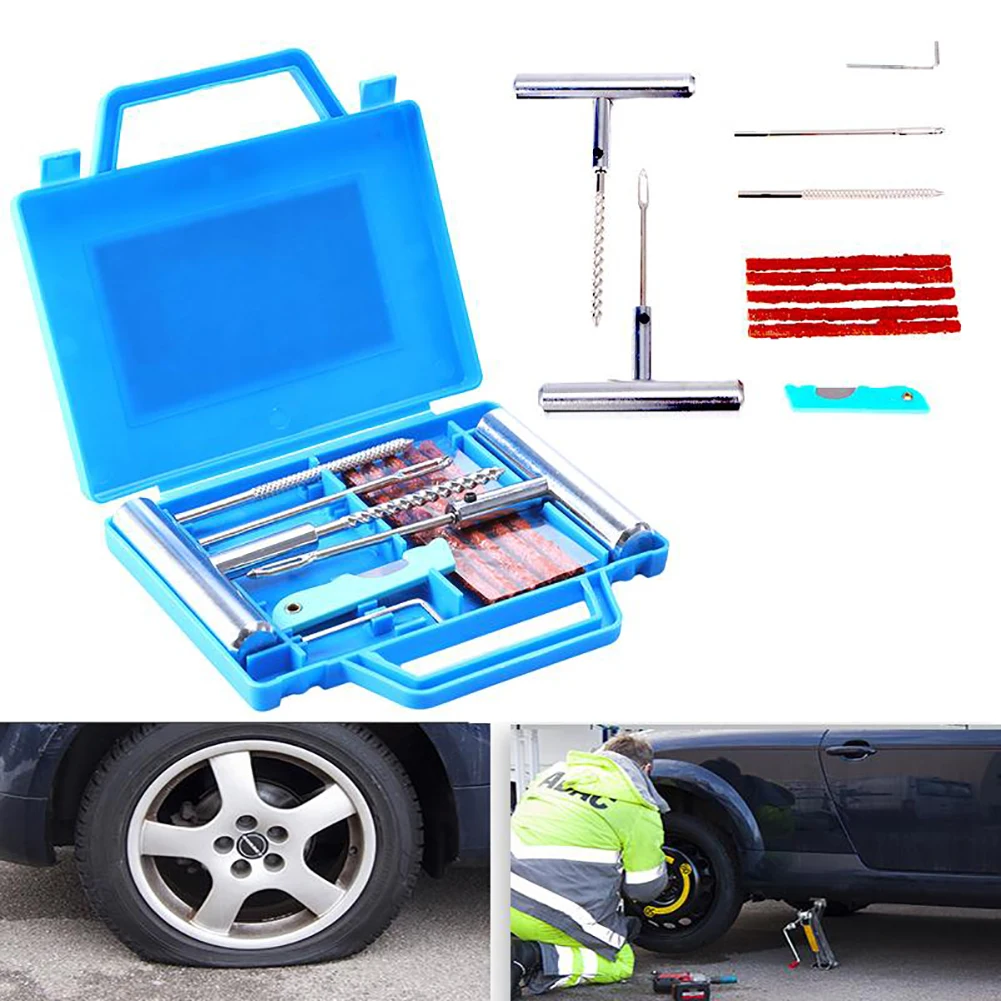 50% HOT SALES!!! Car Vehicle Motorbike Wheel Tire Repair Tools Set Fix Kit Mending Accessories