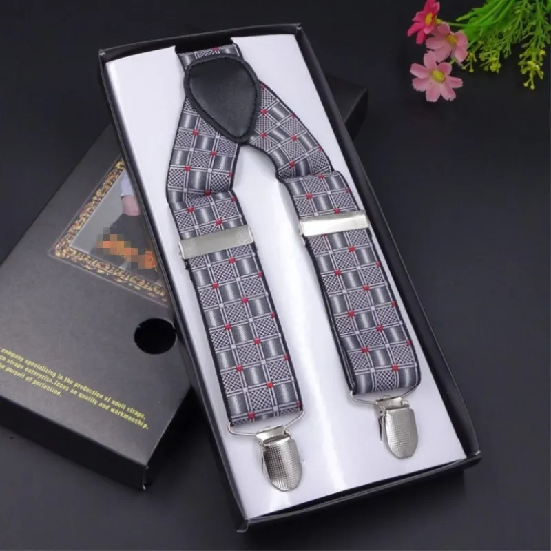 Fashion Men Non-slip 3Clip Strap suspenders High Quality Adjust Male Suit Suspenders Daily Decorations Gift For Father Men Male