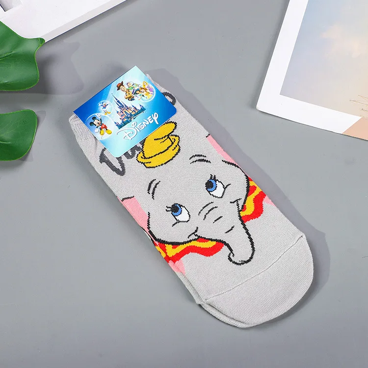 1pair Disney Lion King Simba/Wild Boar/Aladdin Lamp God/Dumbo Socks Harajuku cartoon Print Funny sock spring short Sock