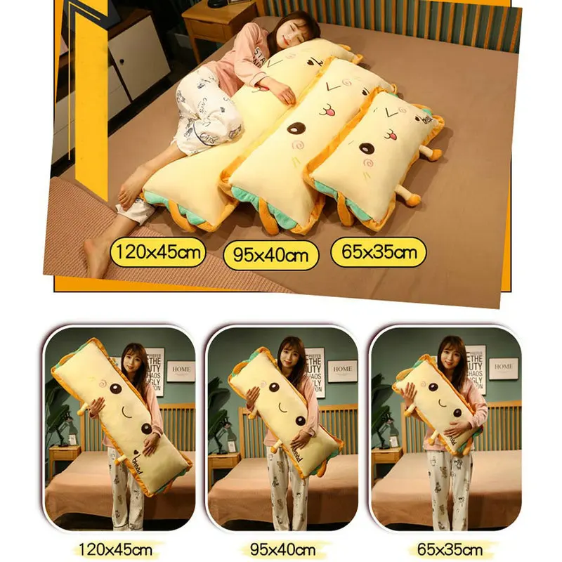 65-120 سنتيمتر محاكاة الغذاء الخبز كعكة ألعاب من نسيج مخملي لطيف محشوة دمية لينة قيلولة وسادة نوم أريكة سرير وسادة الإبداعية هدية عيد ميلاد