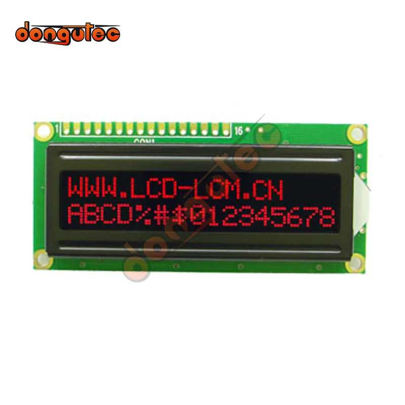 162 1602 16X2 1602A Character LCD Module Display Screen LCM Red Green  White Orange Yellow on FSTN Negative Black Background 5V