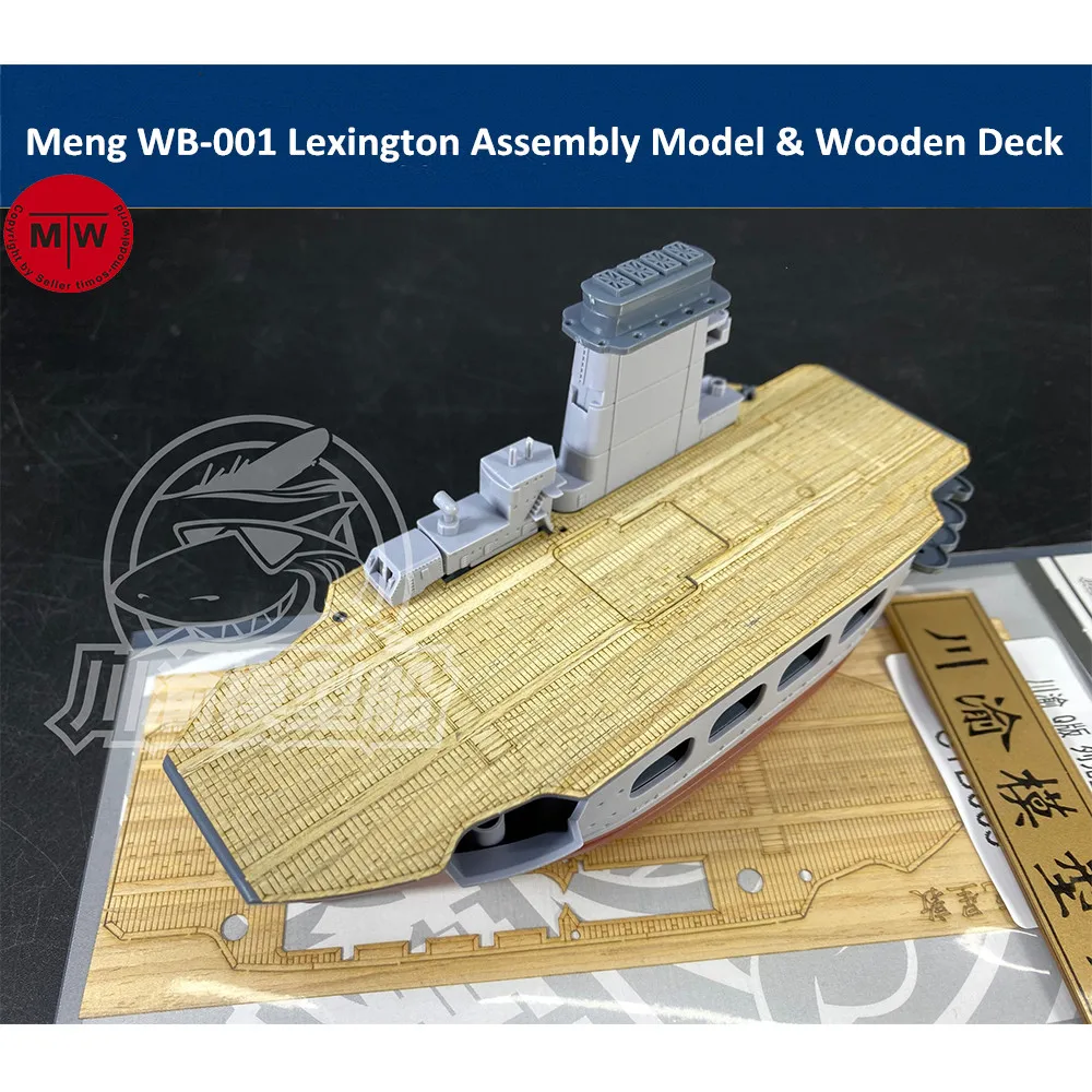 Meng WB-001 Warship Builder Lexington Q Edition Kunststoff Montage Modell & Holz Deck