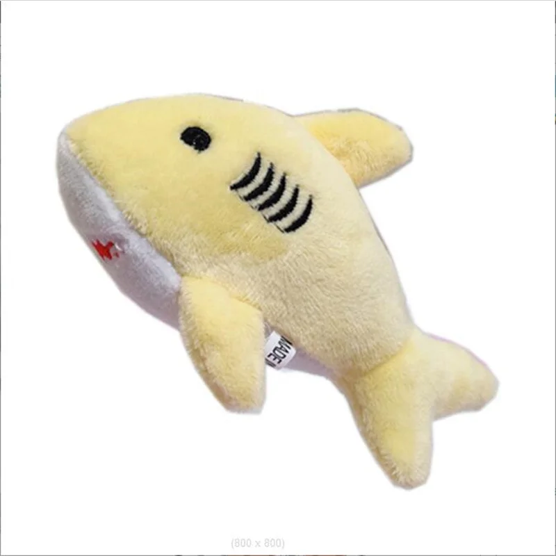 4Colors- Cute Plush Shark Toy Soft Stuffed Animal Key Chain For Birthday Gifts Doll Gift For Children 8CM