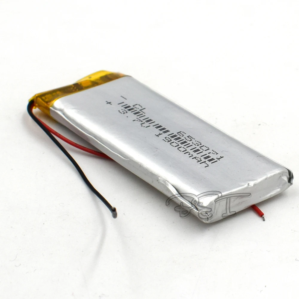 

5Pcs 3.7V lithium battery Li-polymer Rechargeable Cell Li-ion Polymer 653071 1900mAh For PSP Navi GPS MP3 MP4 Speaker Camera