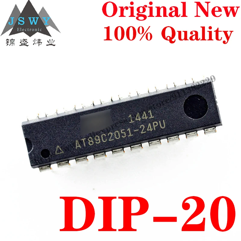 10~100 PCS AT89C2051-24PU DIP-20 Semiconductor 8-bit Microcontroller -MCU IC Chip for module arduino Free Shipping 89C2051-24PU