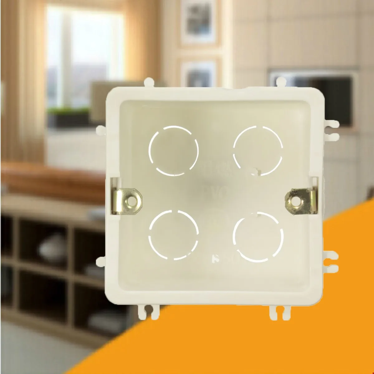 86*86mm Cassette Universal White Wall Mounting Box for Wall Switch and Plastic Enclosure Socket Back Box Outlet 86mm