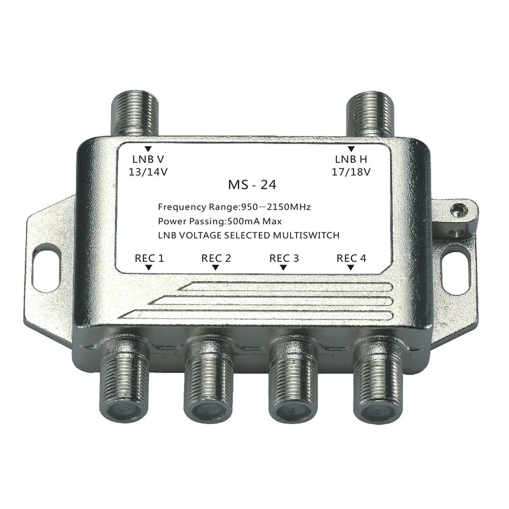 

DiSEqC 4x2 Switch Satellite Signal Multiswitch LNB Voltage Selected 950-2150MHz for TV Receiver