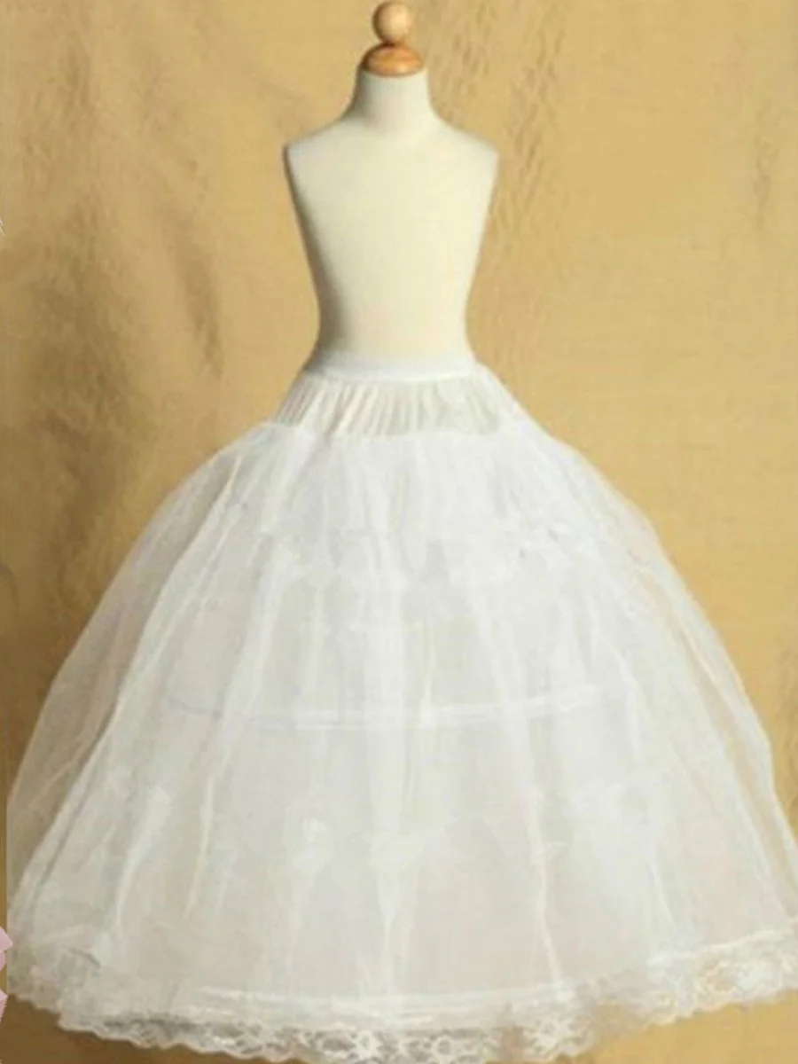 2 Hoop Lolita Pannello Esterno Per Pettiskirt Bambini Da Sposa Ragazze di Fiore Sottoveste Sottogonna Sottovesti Principessa Per Il Bambino 2-14 Anni abiti