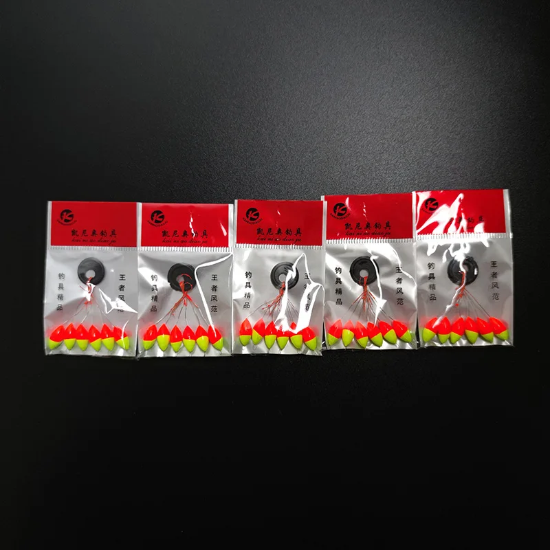 Galleggiante da pesca 30 pz/lotto oliva galleggiante a sette stelle L/M/S taglia rosso/giallo/bianco/galleggianti luminosi pesca notturna boe pesca