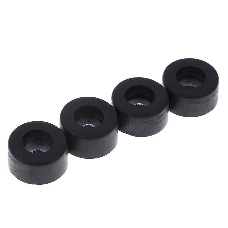 4pcs Durable Black 38mm x 19mm Large Case Speaker Cabinets Rubber Feet Damper Pad Base