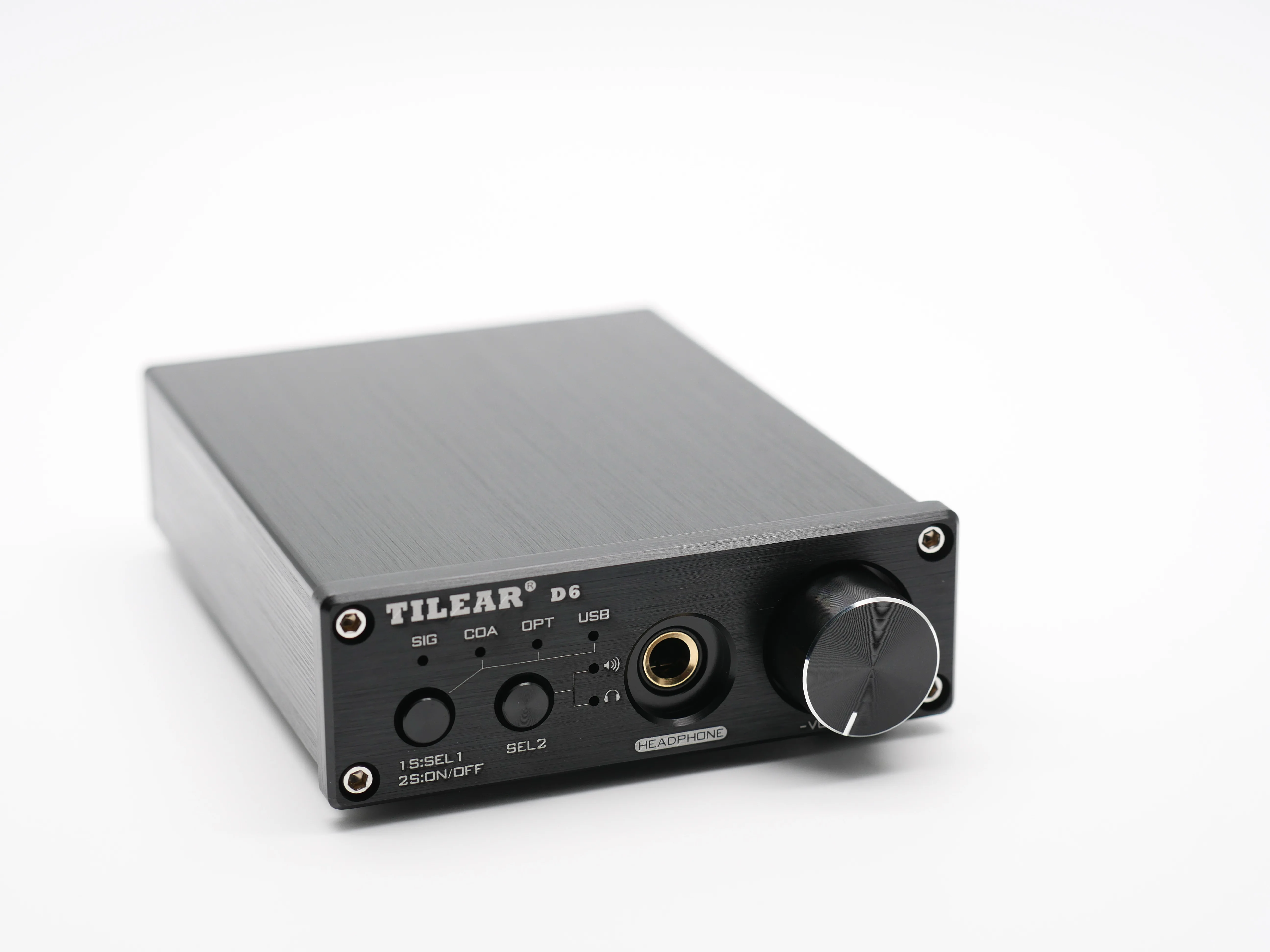 DAC-D6 Fiber Coaxial USB Decoder Dual ES9038Q2M Decoding with TPA6120 Headphone Amplifier