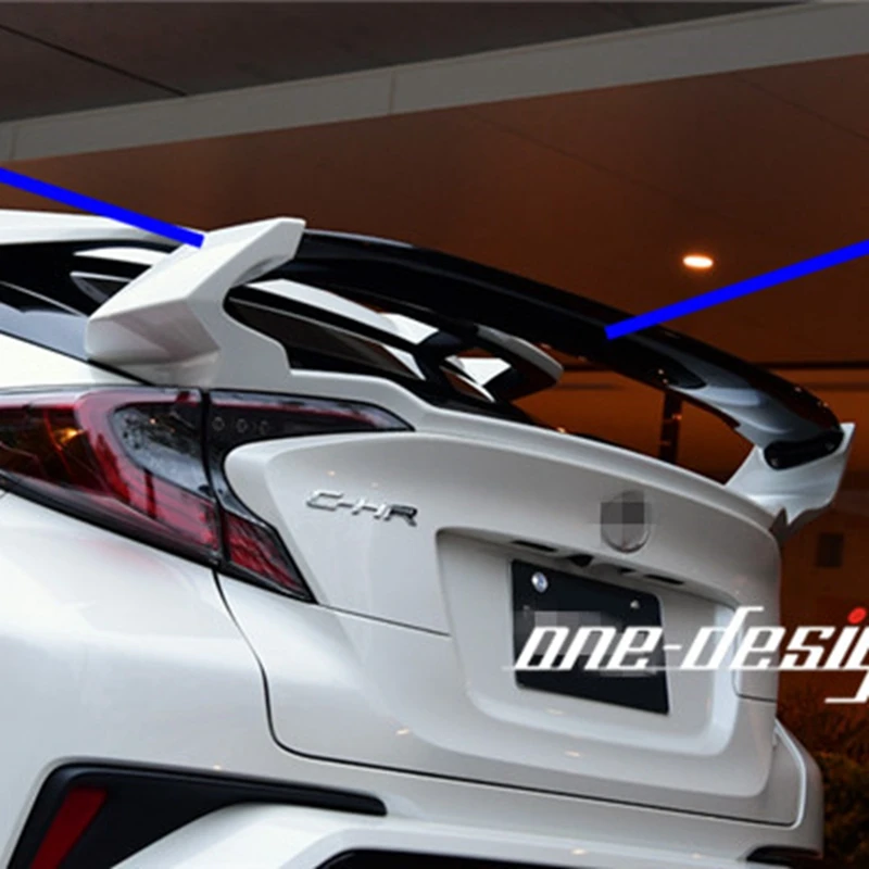 Car Styling High Quality ABS Plastic Unpainted Color Rear Spoiler Trunk Lip Wing For Toyota CHR C-HR 2016 2017 2018 2019