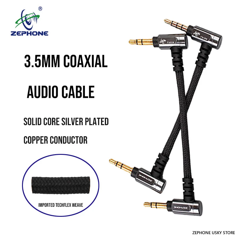 

Zephone TZ-3 Coaxial Audio Cable 3.5mm to 3.5mm Silver Plated Copper - suited for L&P L5 Pro / FiiO X3K Digital Audio Player