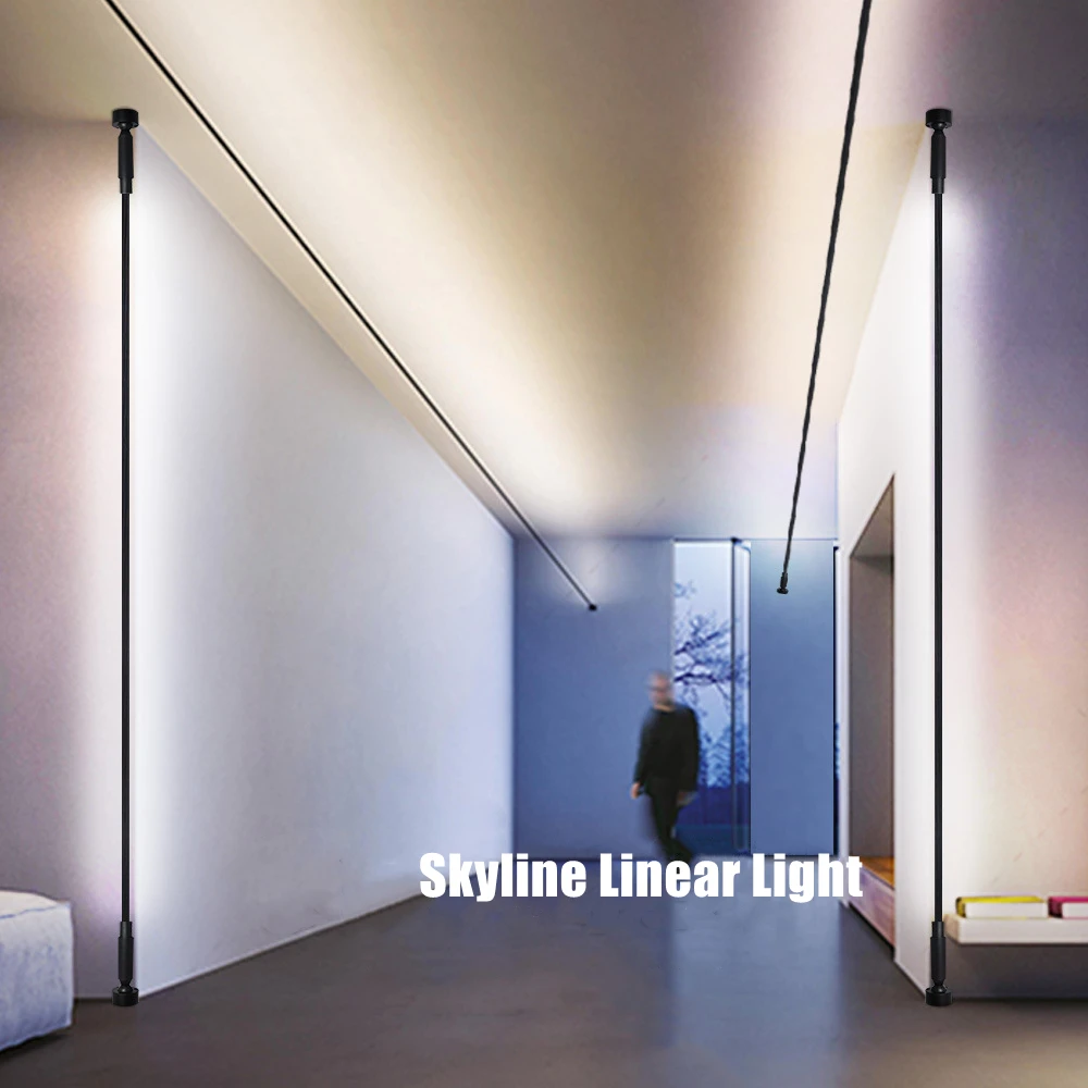 Skyline Linear Light Minimalist Strips Line LED Wall Lamp Living Room Bedroom Art Exhibition Background Decor Wall Light Fixture