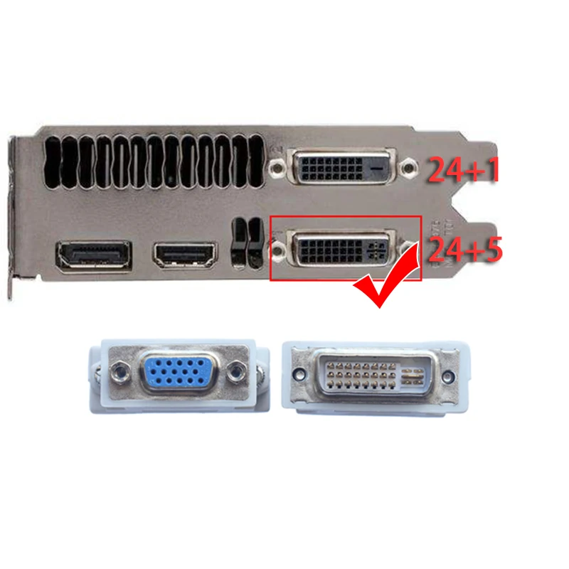 DVI to VGA connector DVI-I to VGA male to female Adapter Convert for computer