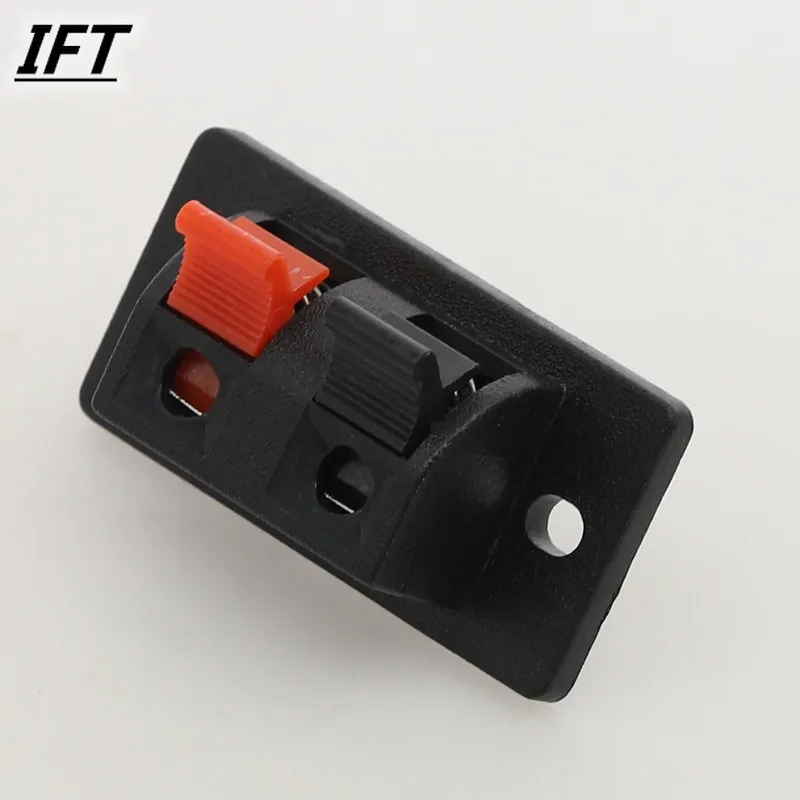 5 Pcs 2 Positions Connector Terminal Push in Jack Spring Load Audio Speaker Terminals
