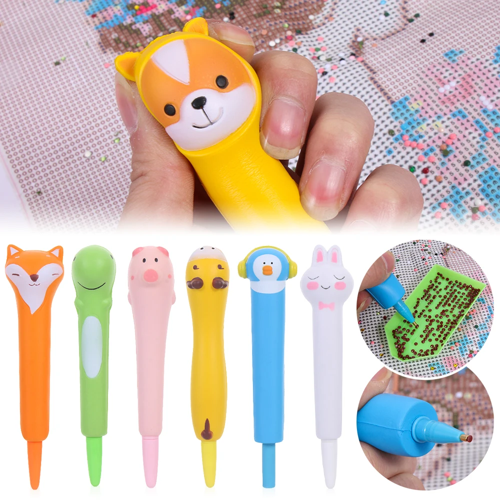 5D Stress Relief Toys Point Drill Pen Diamond Painting Pen Diamond Embroidery Painting Tool Cross Stitch Sewing Accessories