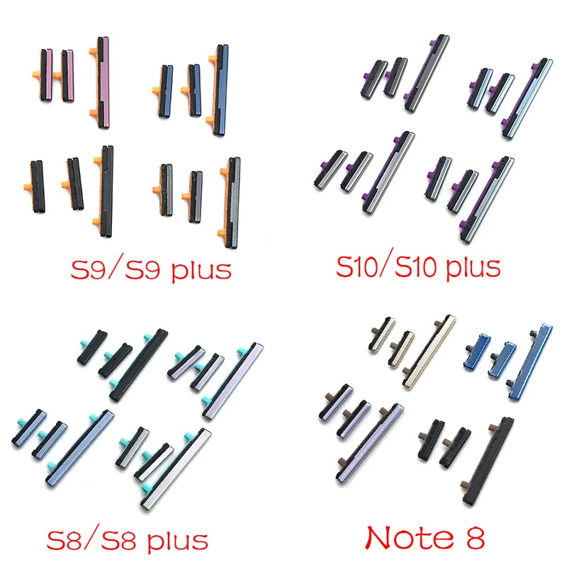 New Side Key Set Power and Volume Buttons Part For Samsung S8 S9 S10 Plus Note 8 S10 Lite