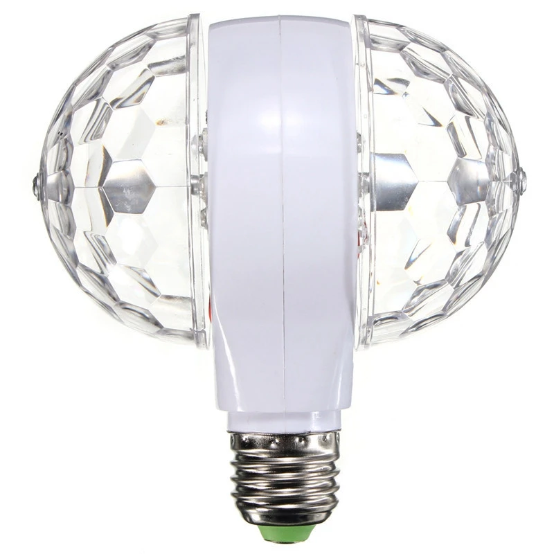 B22 LED ضوء المرحلة تأثير مصباح LED الكرة المرحلة AC85-265V ضوء RGB ضوء الدورية للحزب KTV برأسين RGB أضواء للمسرح