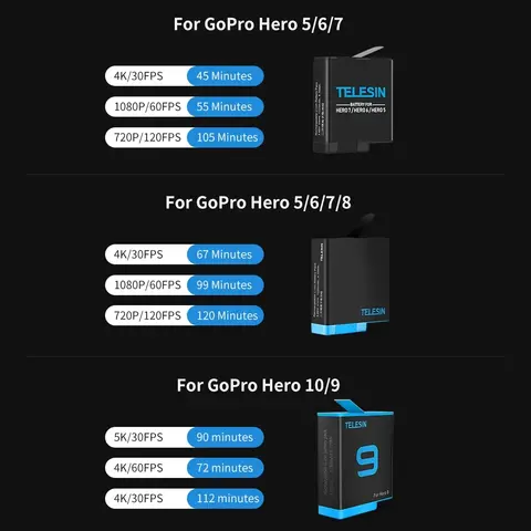10 best sales GoPro 8-batteri - №8