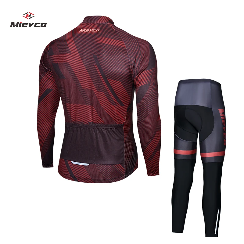 Autumn 2022 Men\'s Cycling Jersey Set 20D Bib Set MTB Uniform Bicycle Clothing Quick Dry Bike Clothes Mens Long Cycling Wear