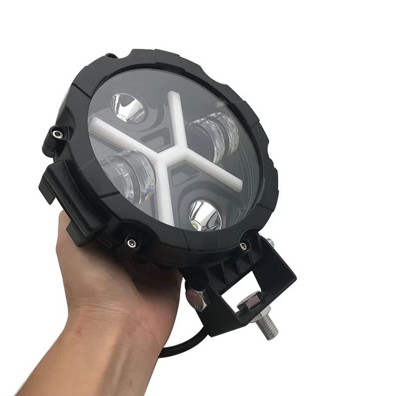 45W Rotondo HA CONDOTTO LA Luce del Lavoro con DRL Faretto HA CONDOTTO LA Barra Chiara Per 4x4 Offroad ATV off road accessori auto luce