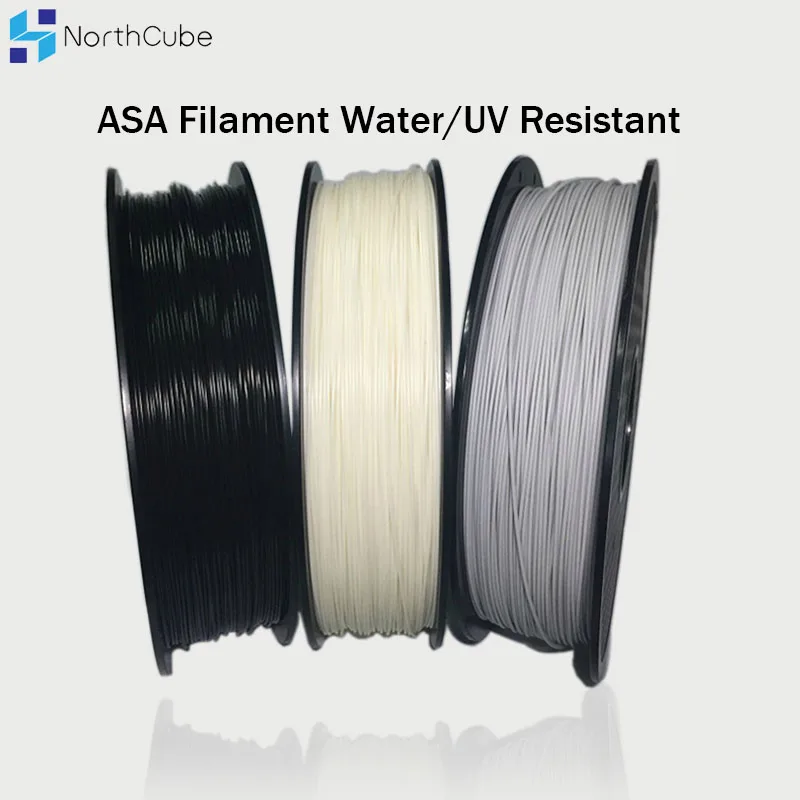 

NorthCube ASA Filament 1KG 1.75mm Water/UV Resistant, 3D Printer ASA Material for 3D Printer, Higher Rigidity than ABS Filament