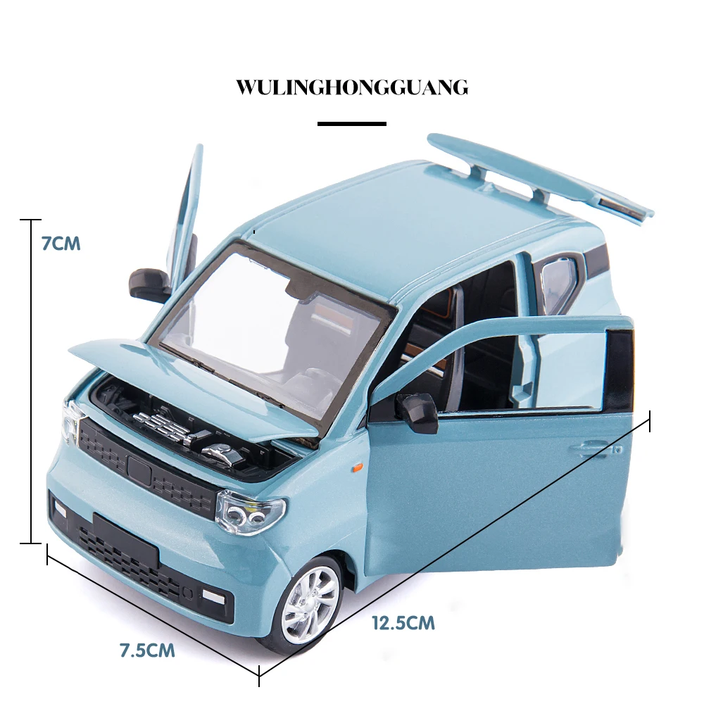 Mini EV Diecast Modelo De Carro De Liga De Metal, 1:24 Brinquedo, Escala Miniatura, Puxar Veículos Traseiros, Presente De Aniversário