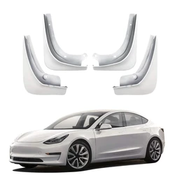 Paraspruzzi per Tesla Model 3 paraspruzzi paraspruzzi parafanghi parafango confezione da 4 colori bianco lucido