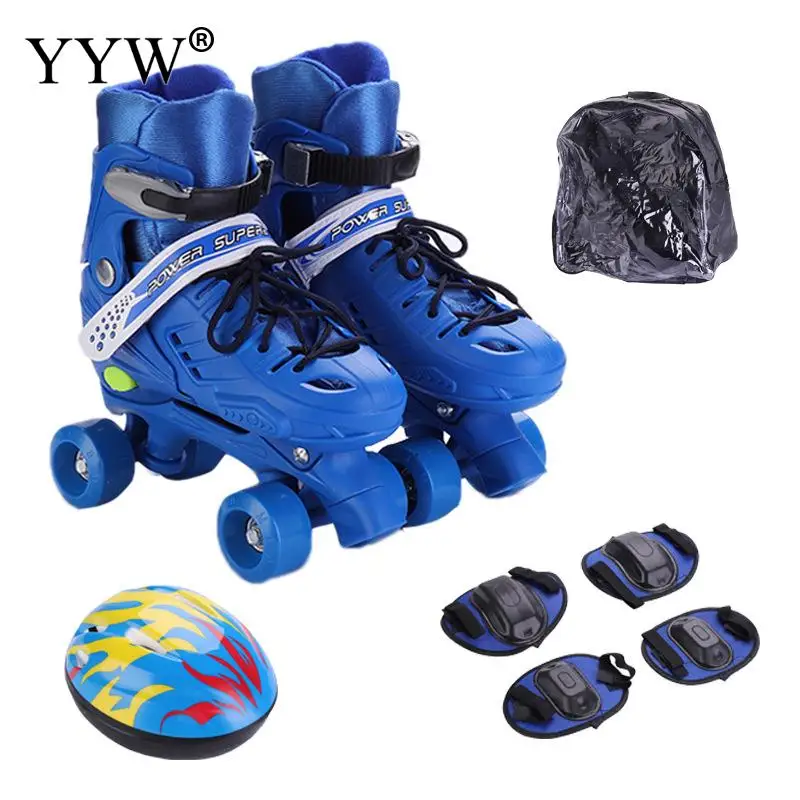 

Adjustable Children 4 Wheels Skate Shoes Roller Skate With Protective Gear For Kids Child Outdoor Sport Boy Girls Skating Shoes