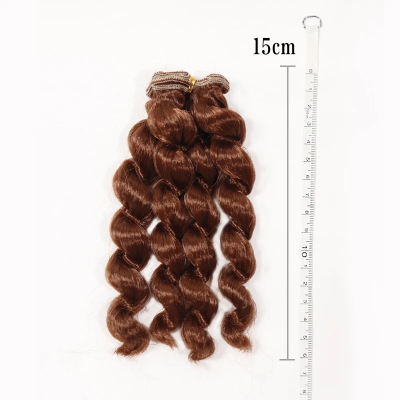 Msiredoll  Imitation mohair 15cm  Wigs curly hairpiece for 1/3 BJD/SD Uncle Blyth doll wigs DIY Fapai milk silk soft hairs doll