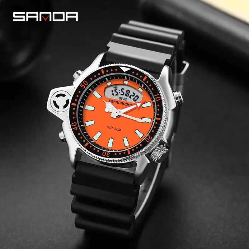 Fashion Sports Men\'s Wrist Watch Casual Style Watches Men Military Quartz Wristwatch Diver S Shock Man Relogio Masculino