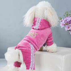 Fashion Letter Pet Dog Clothes for Dogs Coat Hoodie Sweatshirt Four Seasons Dog Clothing Cartoon Pets Clothing Bodysuit