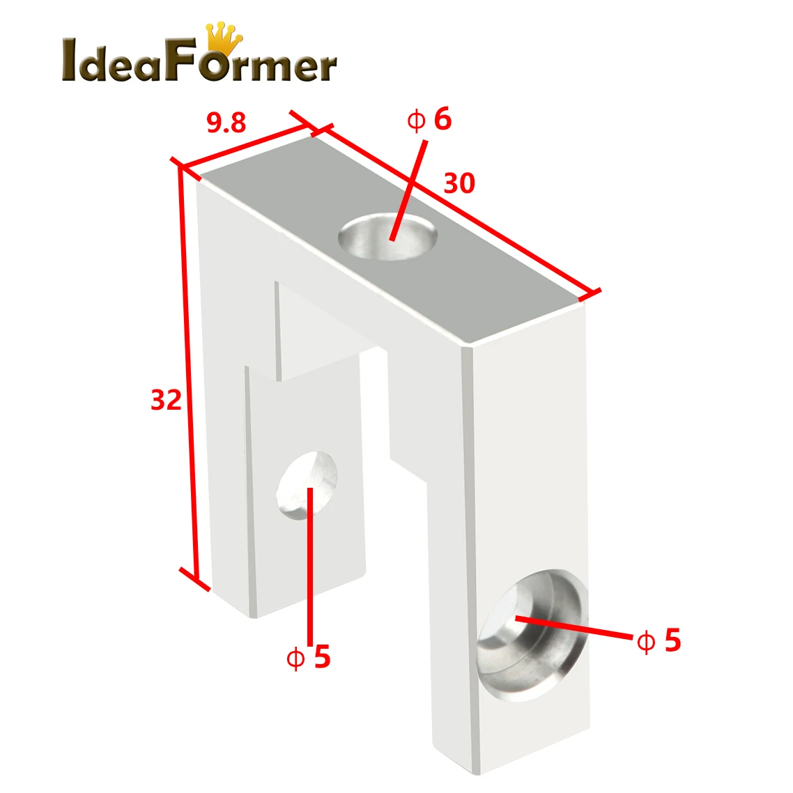 IdeaFormer 2set BLV Ender-3 3D Printer Accessories 2020 Profile Fixed Block With Screw Kit For MGN12 Linear Guide Fixed Block