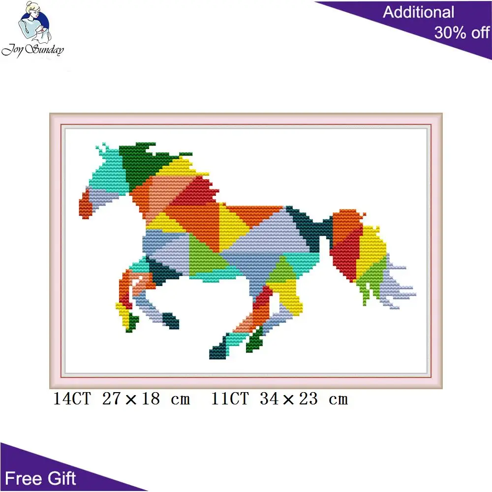 Cross Stitch, Colorful Animal, Deer, Rainbow, Horse, Squirrel, Cat, Bird, Rabbit, Tangram DA507DA508DA511DA536DA537DA538DA539